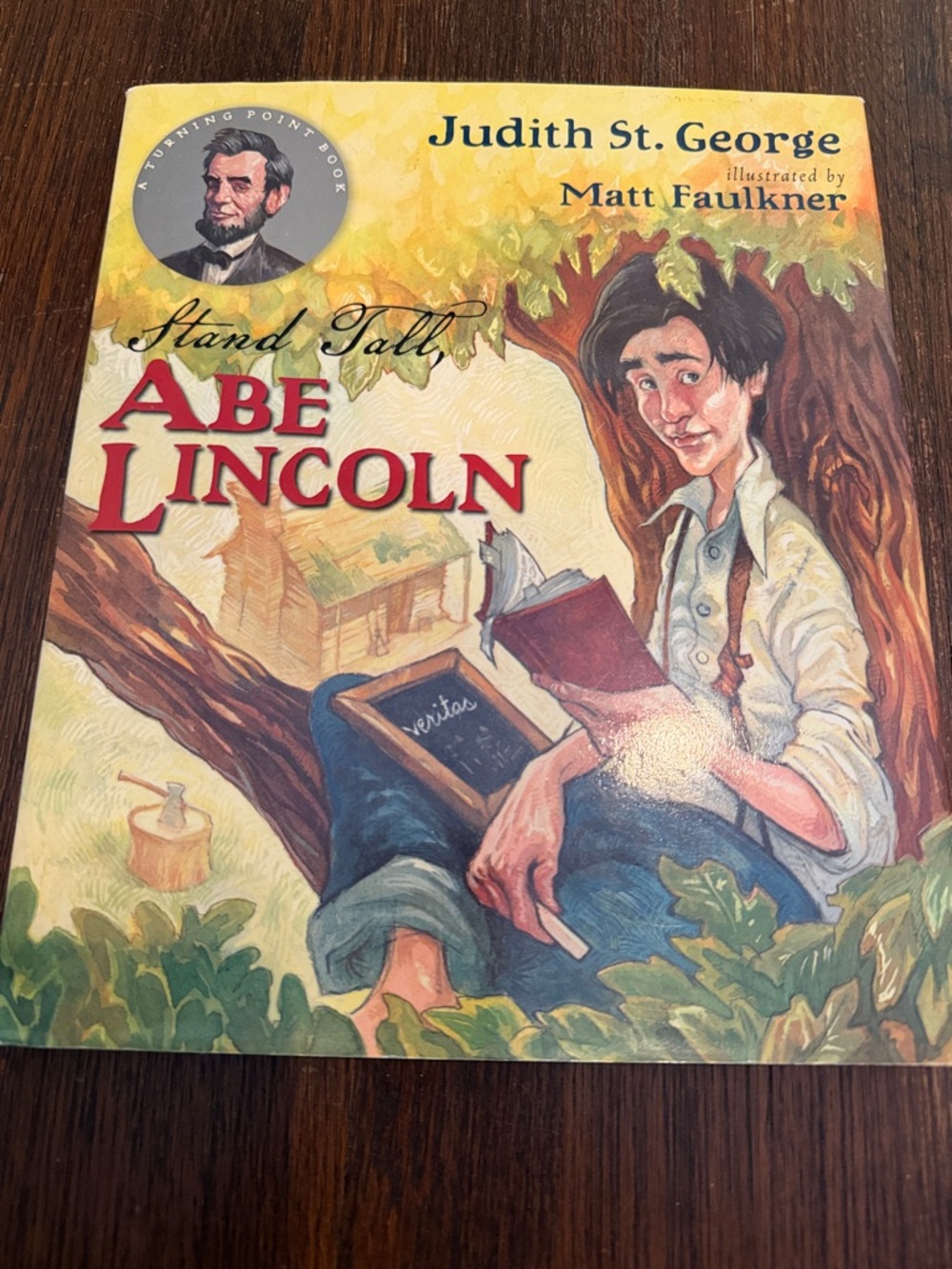 Stand Tall Abe Lincoln Picture Book - Yellow & Red Illustrated Cover